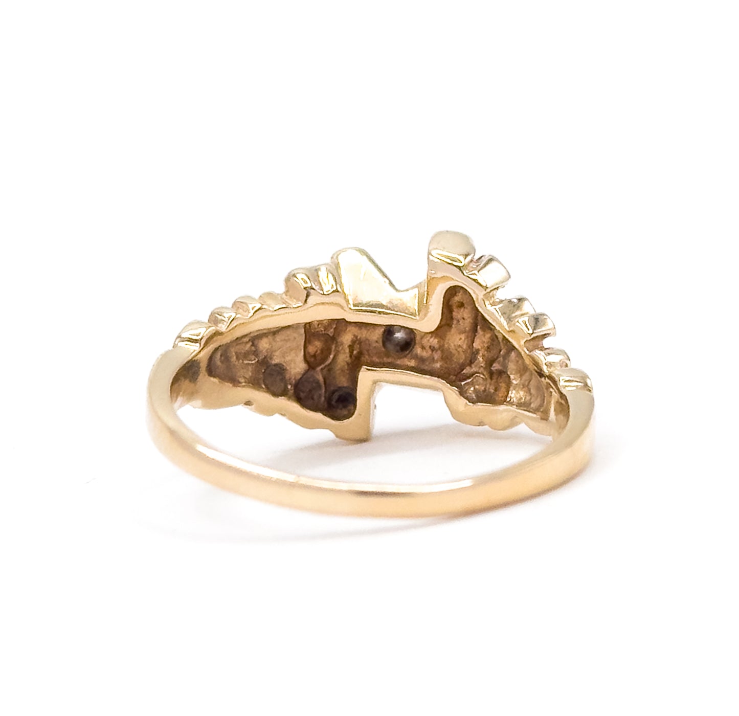 Vintage Diamond Nugget Ring in 14K Gold