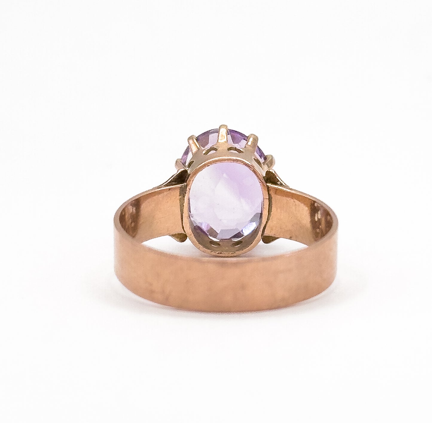 Victorian Amethyst Ring in 10K Rose Gold
