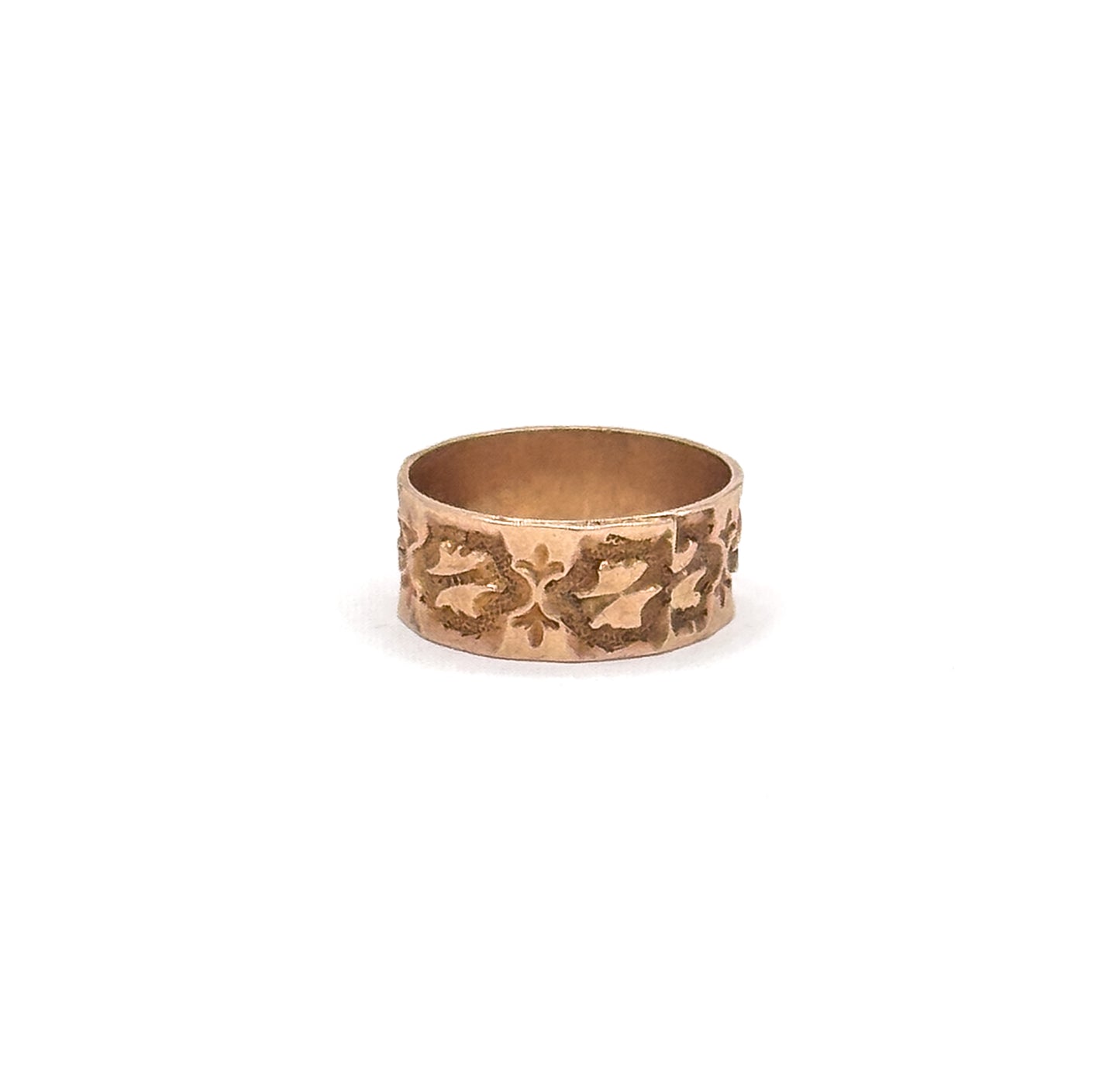 Victorian Wide Band Childs Ring in 10K Rose Gold
