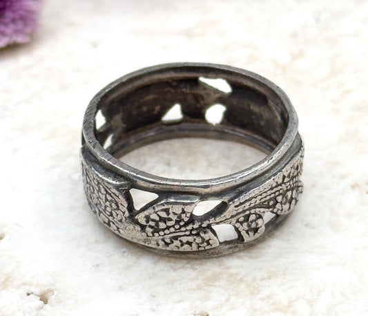 Cool Vintage Vine Ring Floral Vine Ring Sterling Silver