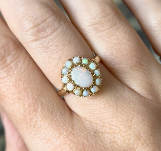 Vintage "Victorian Revival" Opal Ring in Gold
