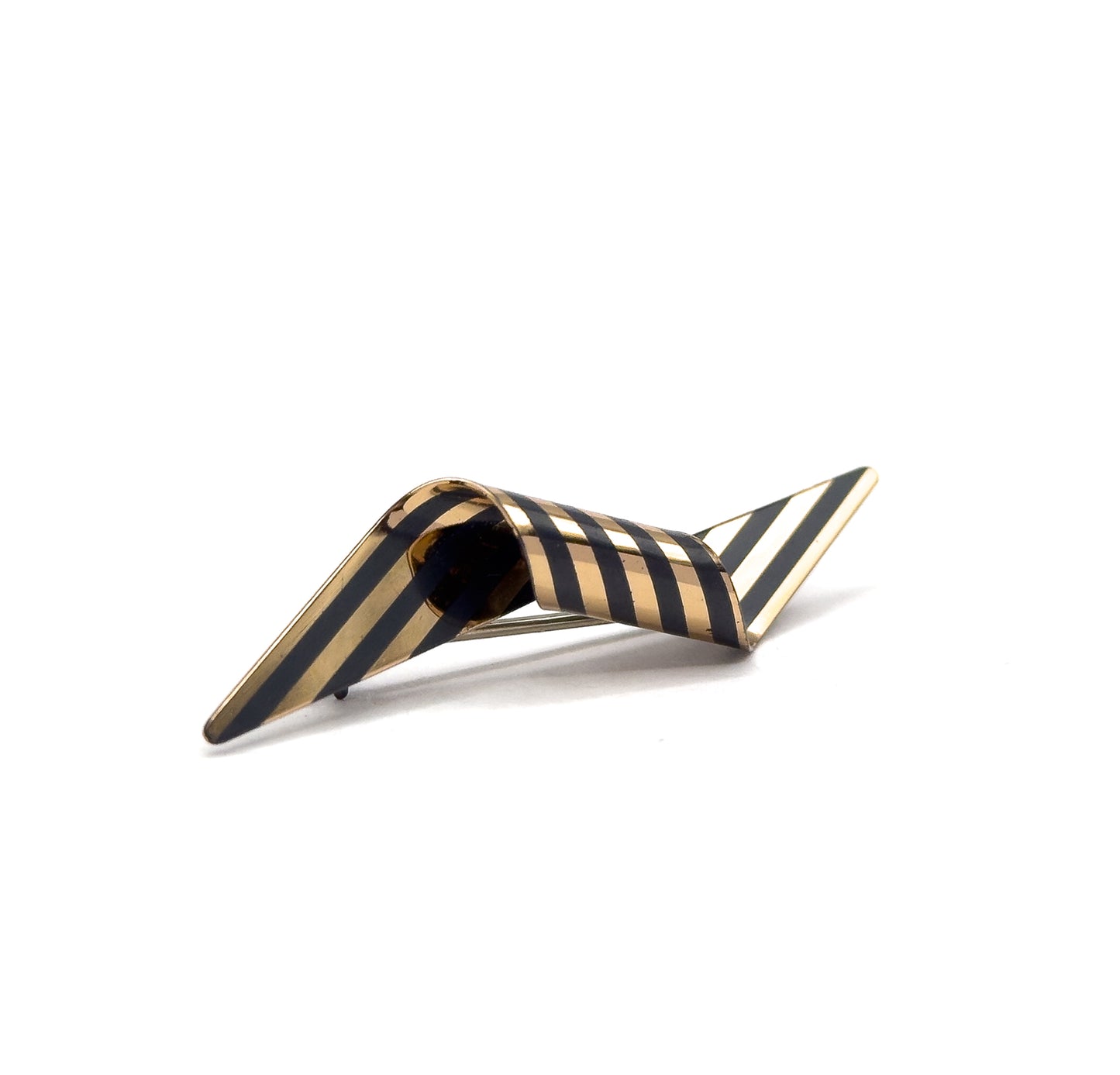 Vintage Designer Paul Morelli Silver & Gold Twist Brooch