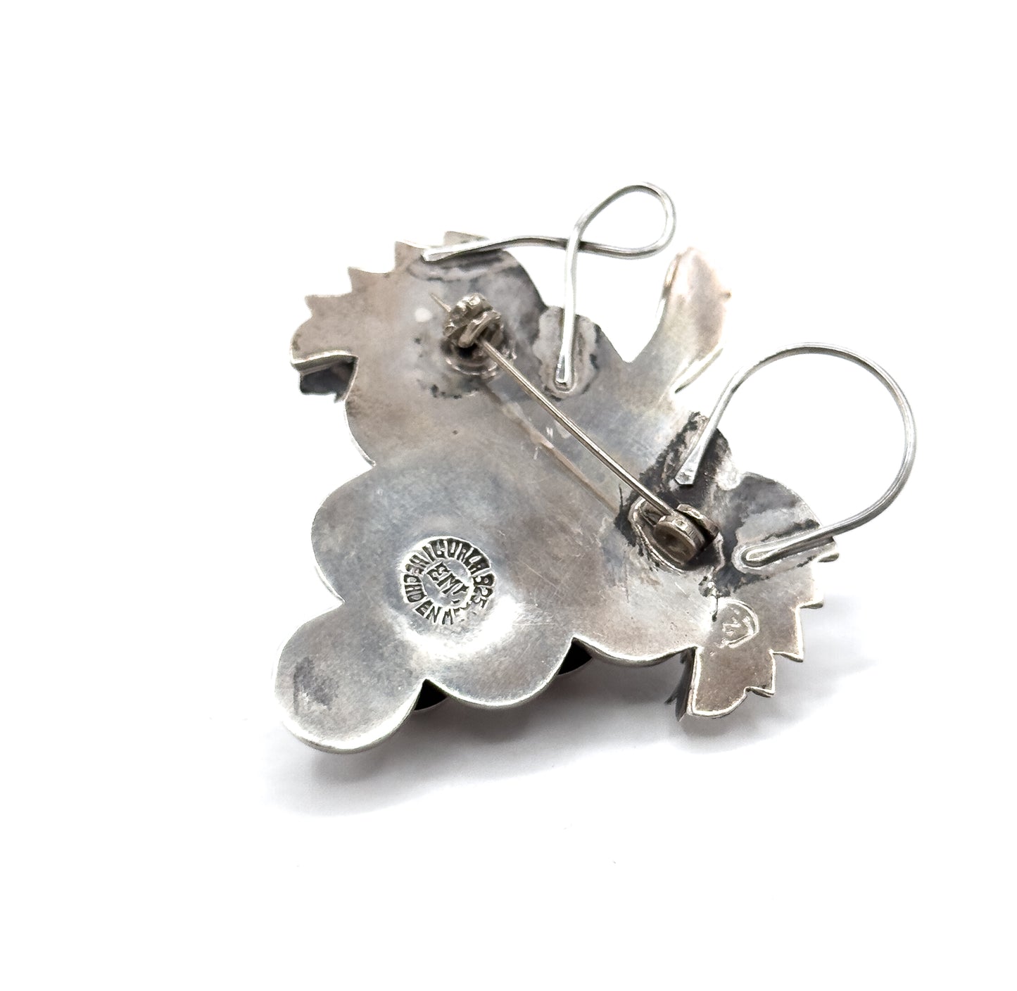 Mid-Century Iguala Mexico Grape Cluster Brooch in Silver