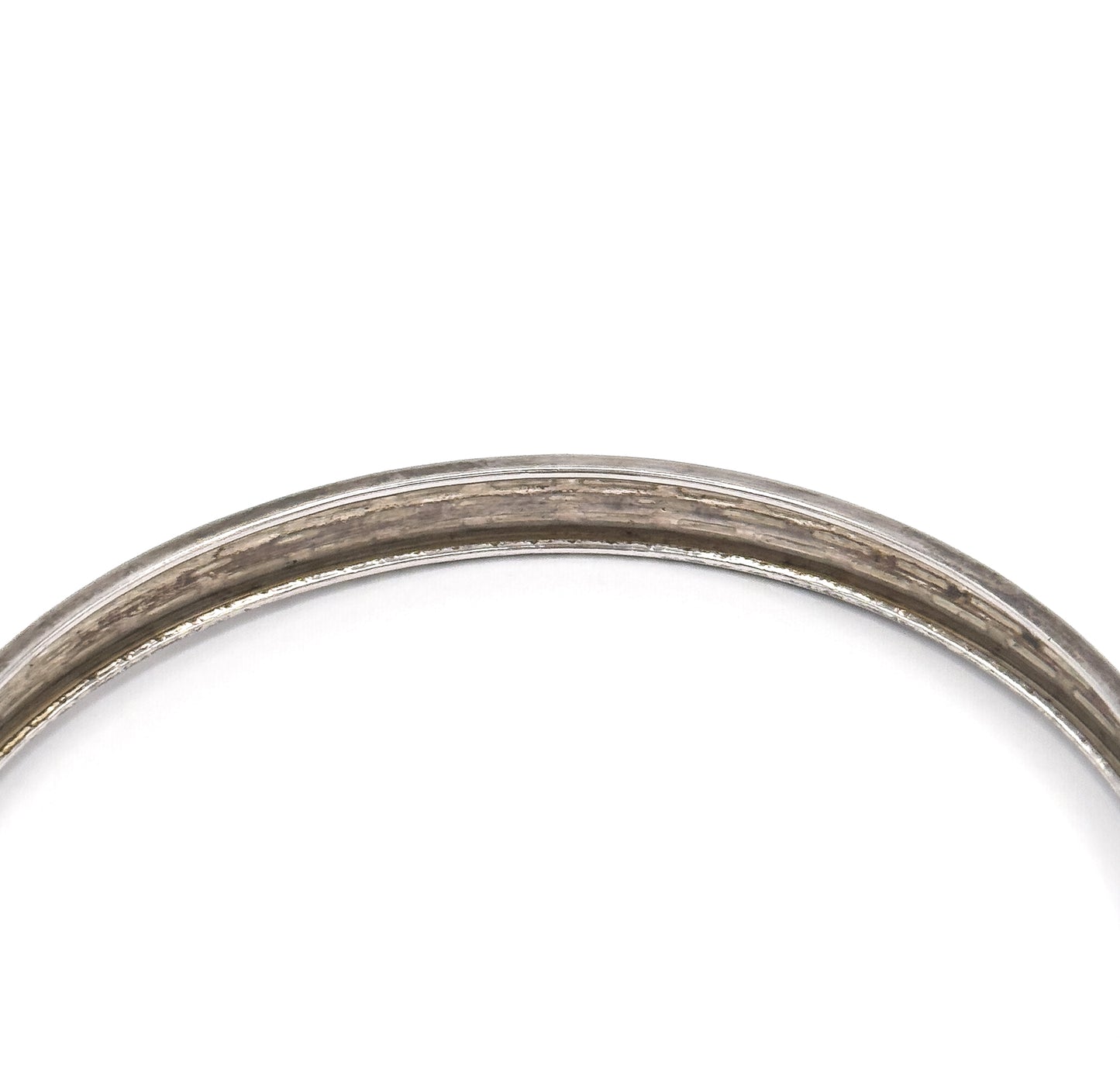 Late 20th Century Basketweave Bangle in Sterling Silver