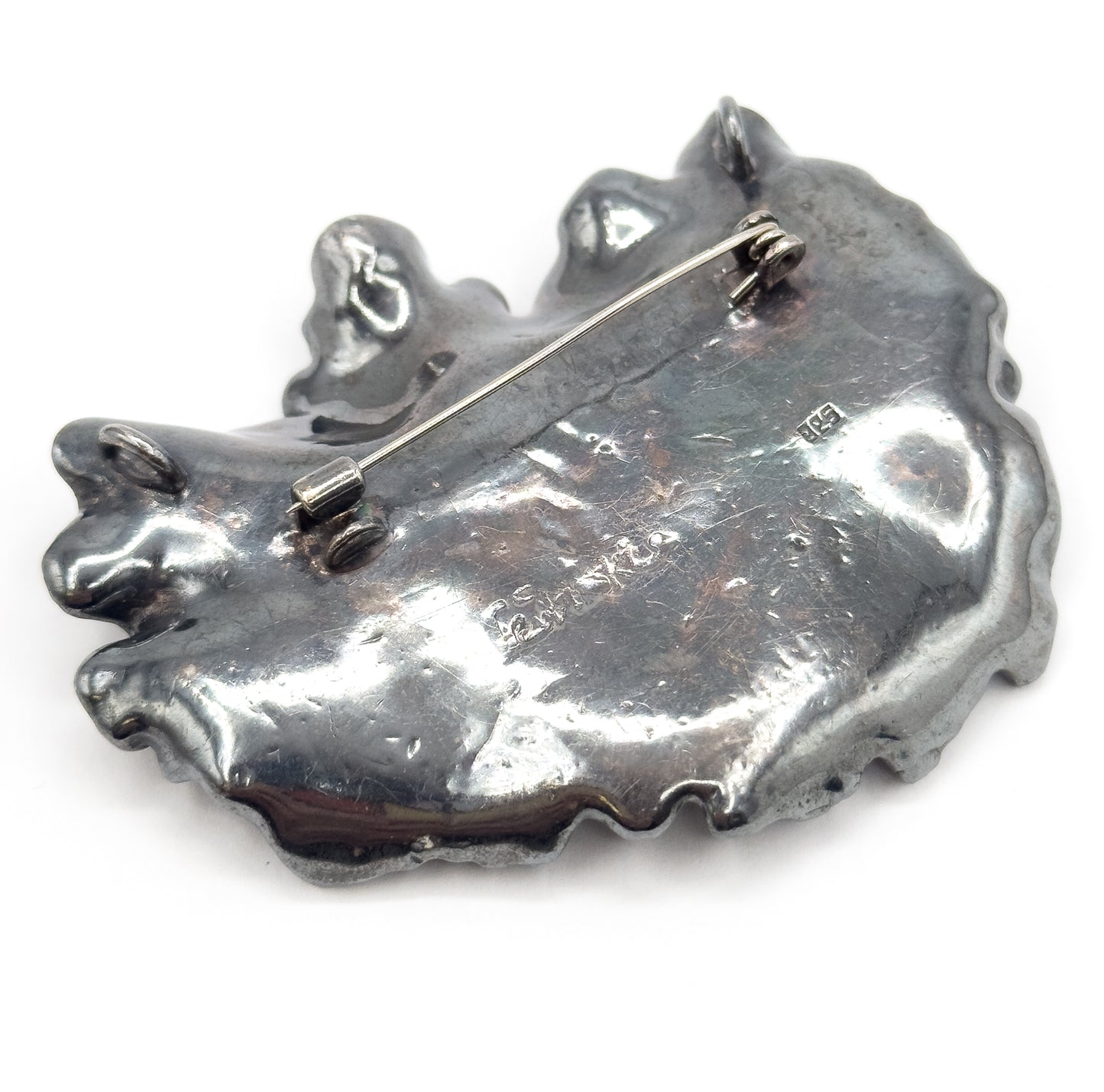 Amazing Vintage Flower Brooch in Sterling Silver