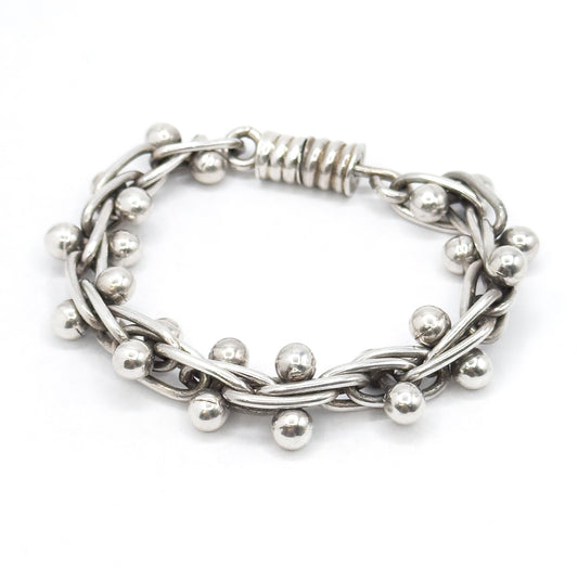 Vintage Industrial hardware Bracelet in Sterling Silver