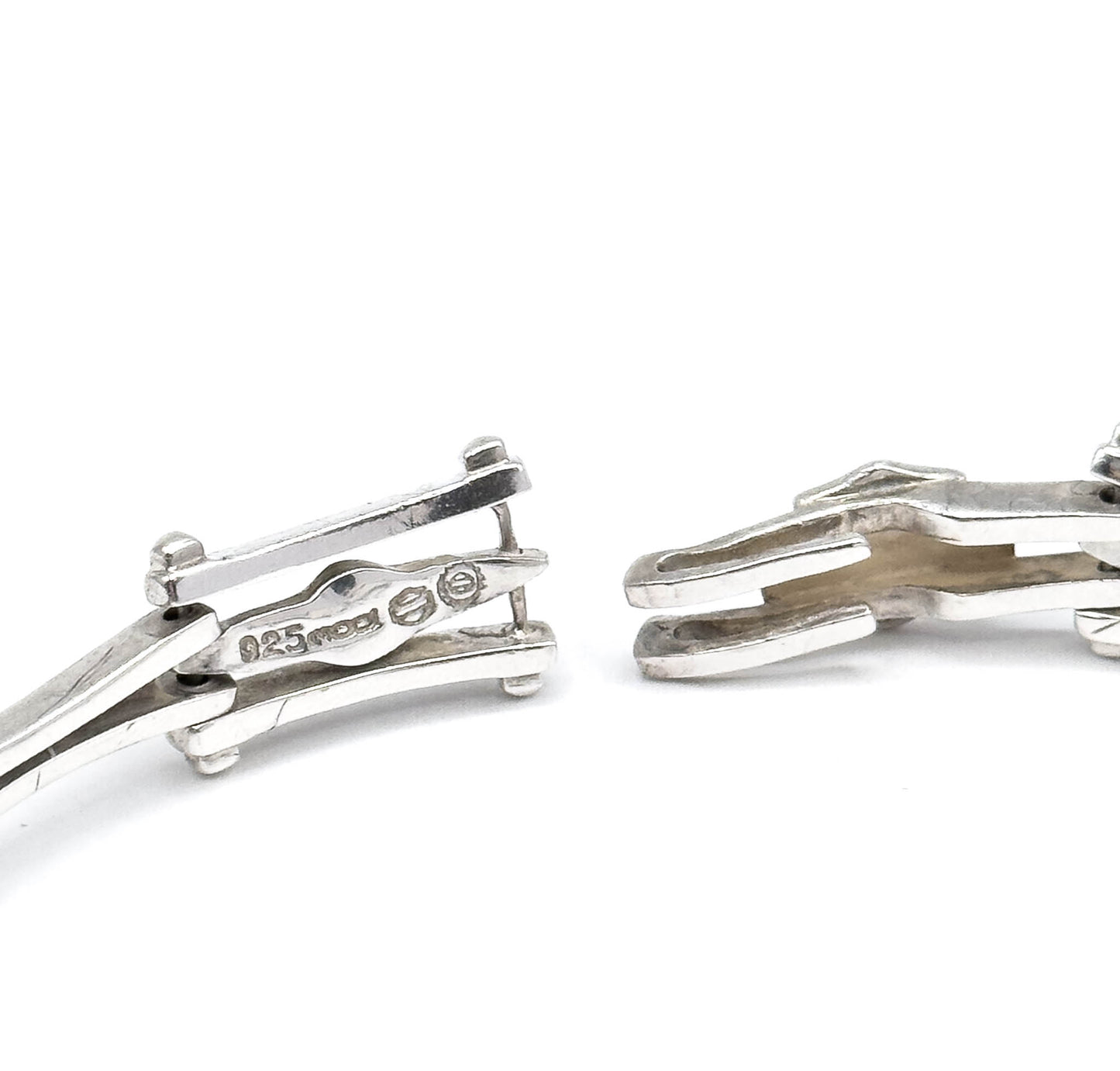 Rugged Vintage Harley-Davidson Gate Link Bracelet in Silver
