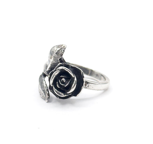 Vintage James Avery Rose Ring in Silver