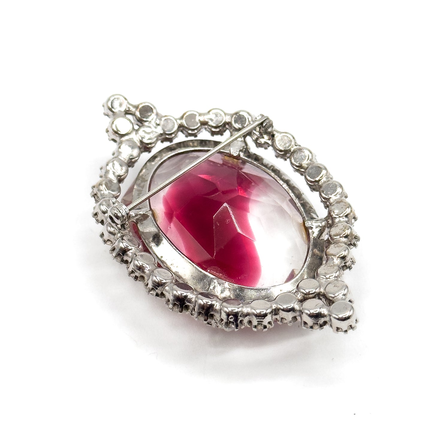 Mid-Century Vintage Glass Costume Brooch