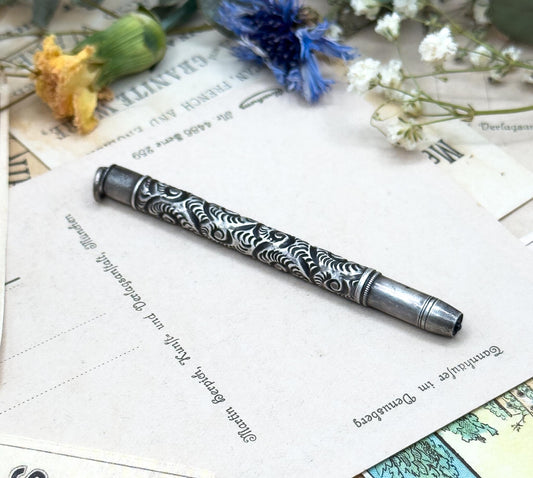 Antique Propelling Pencil Chatelaine Pencil Silver Antique Pencil Pendant