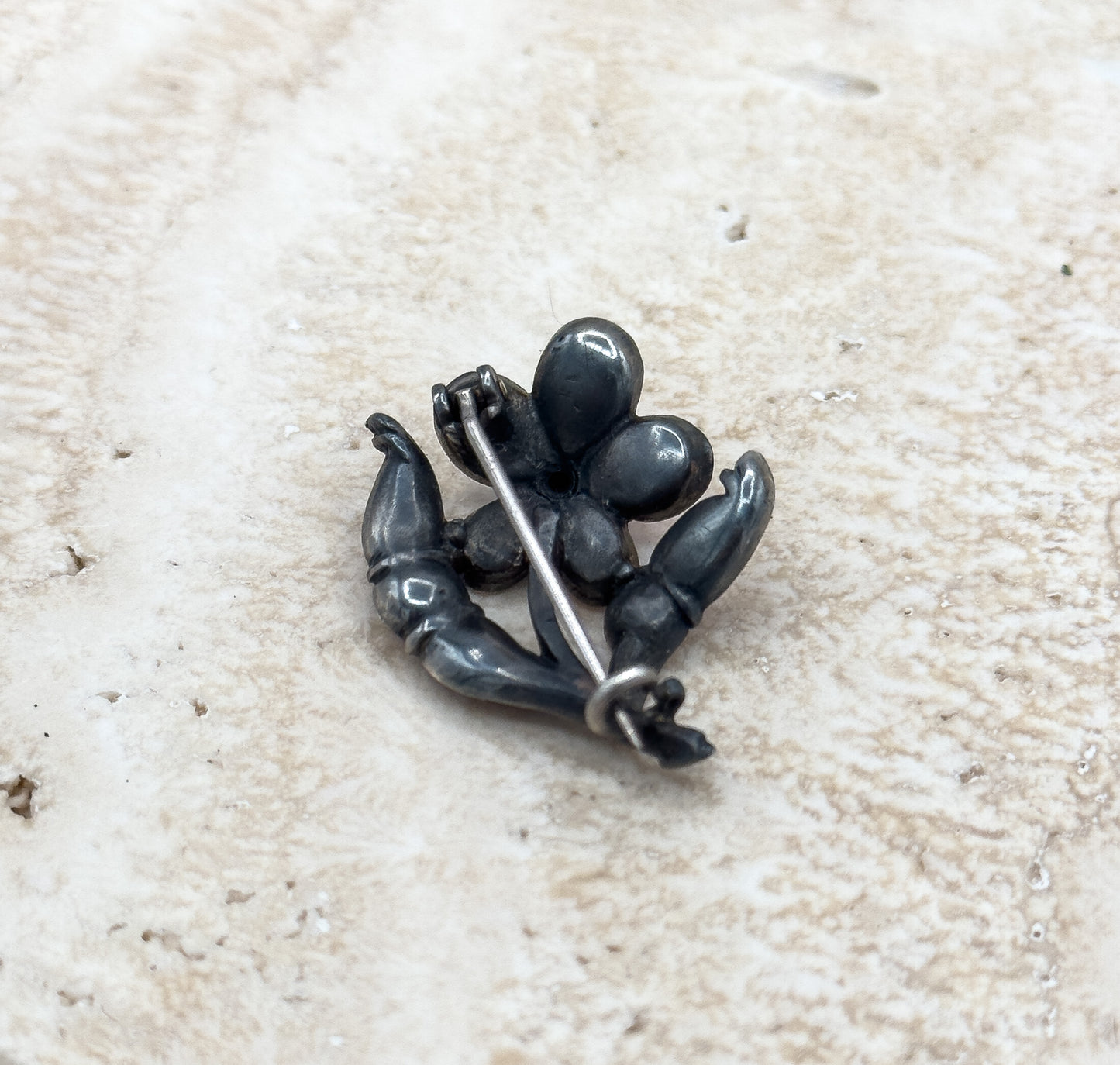 Antique Georgian Flat Cut Garnet Pansy Brooch image 5