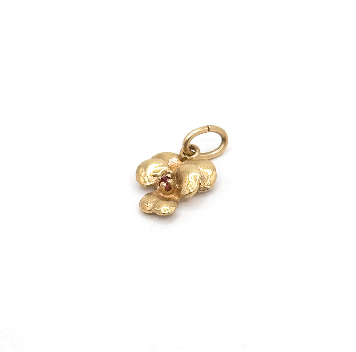Tiny Petite Pansy Charm in 14K Gold