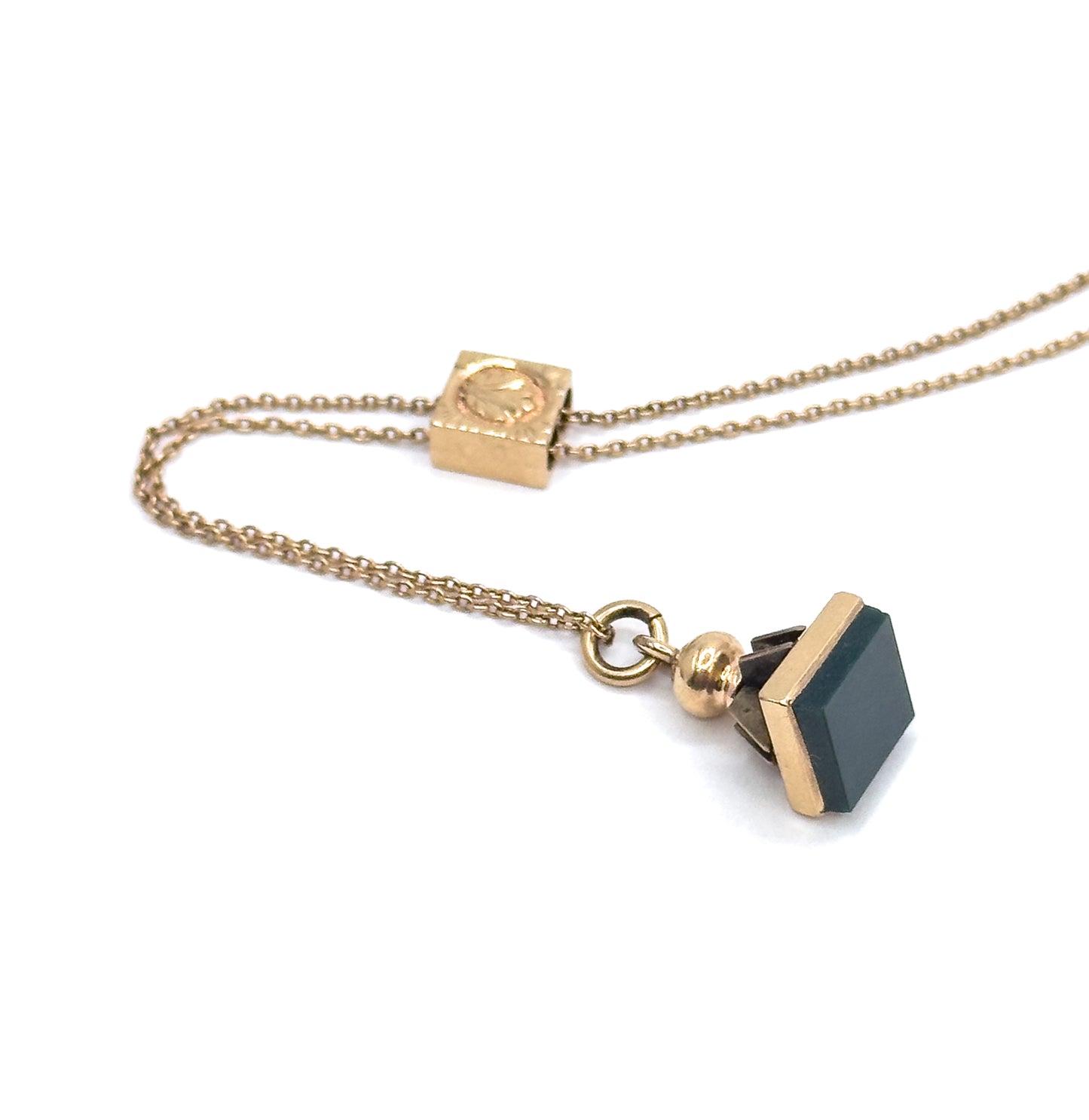 Assemblage Antique Fob and Slider Charm Necklace