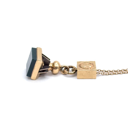 Assemblage Antique Fob and Slider Charm Necklace