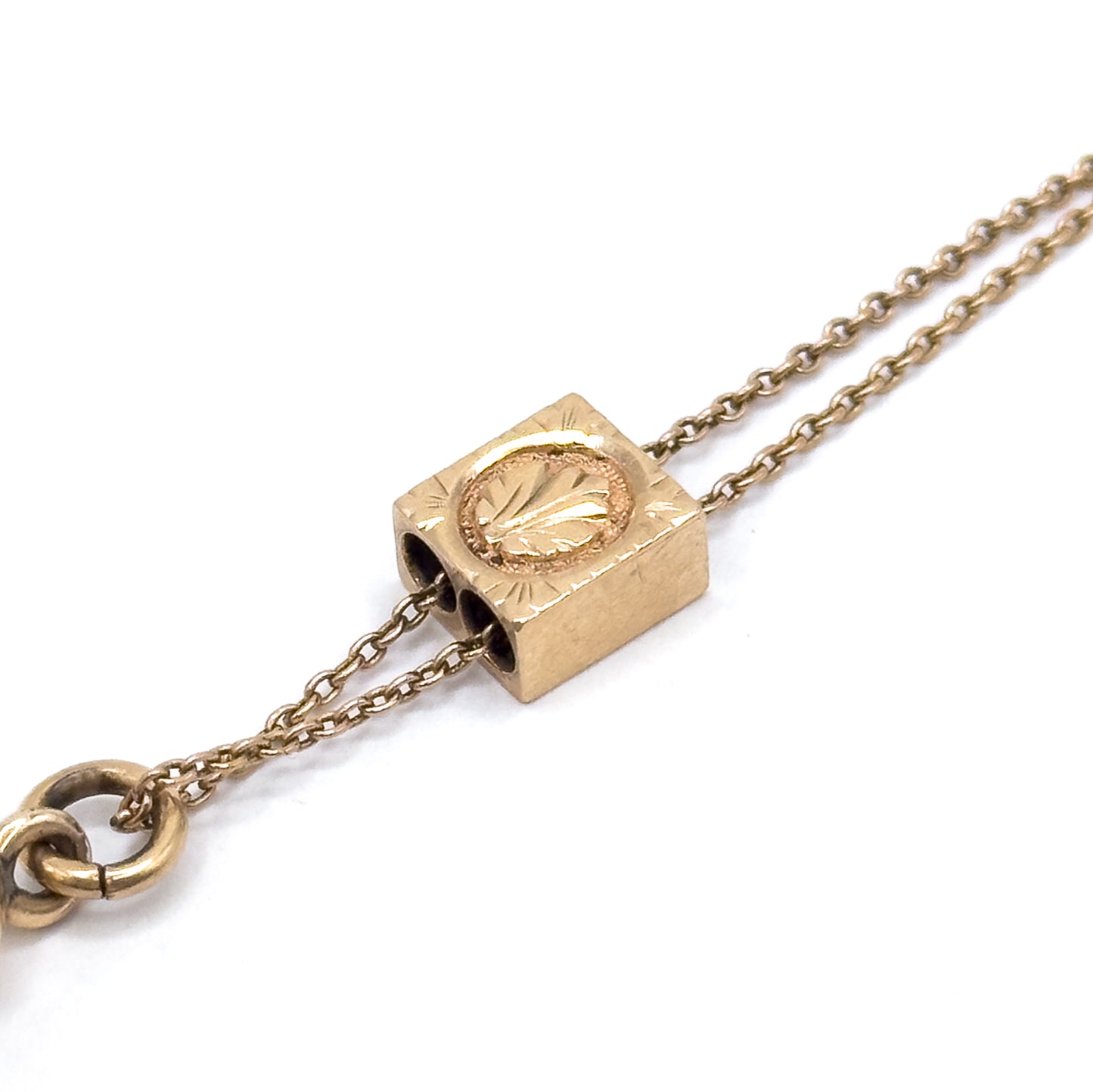 Assemblage Antique Fob and Slider Charm Necklace