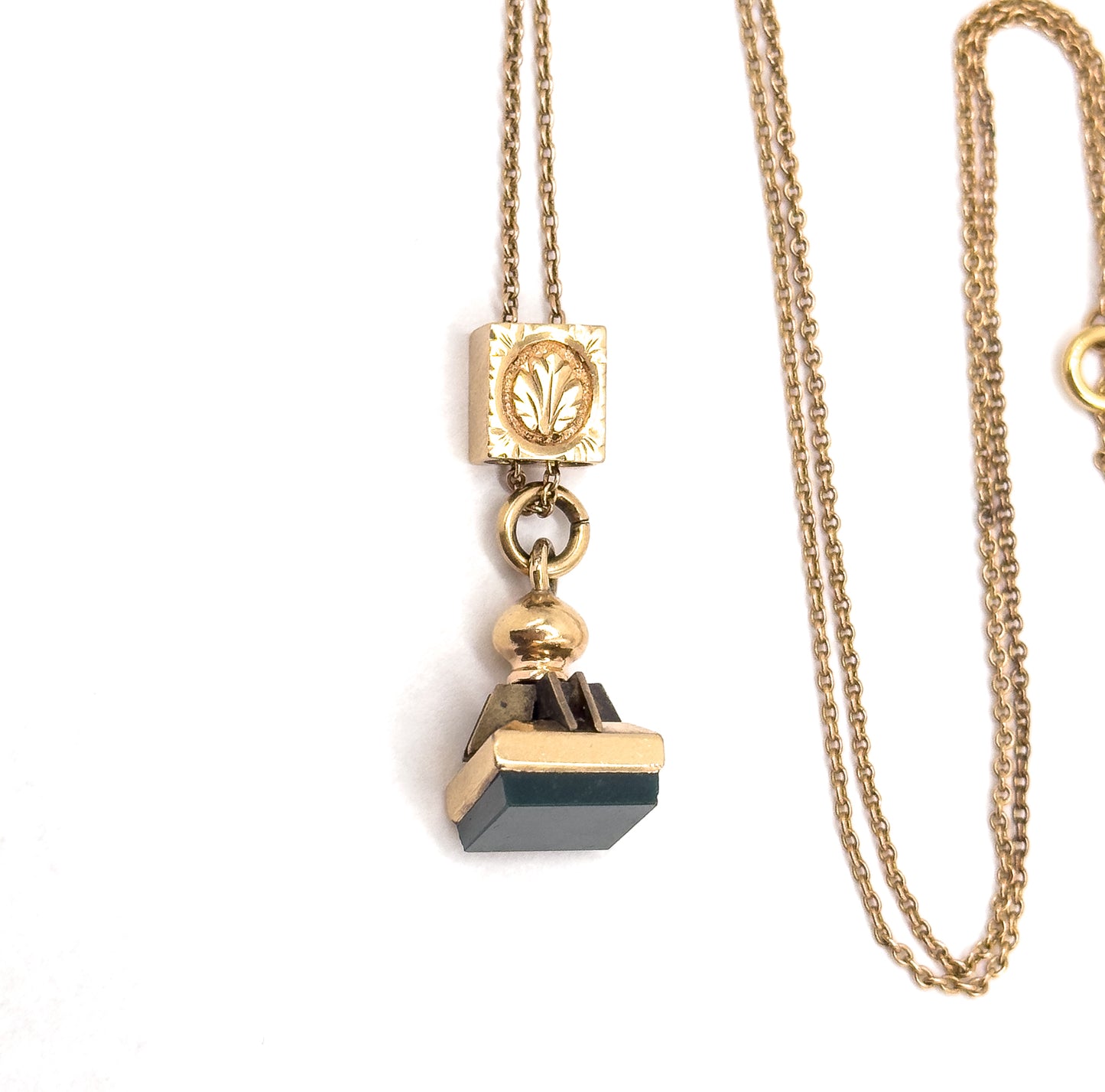 Assemblage Antique Fob and Slider Charm Necklace