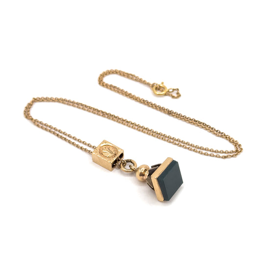 Assemblage Antique Fob and Slider Charm Necklace