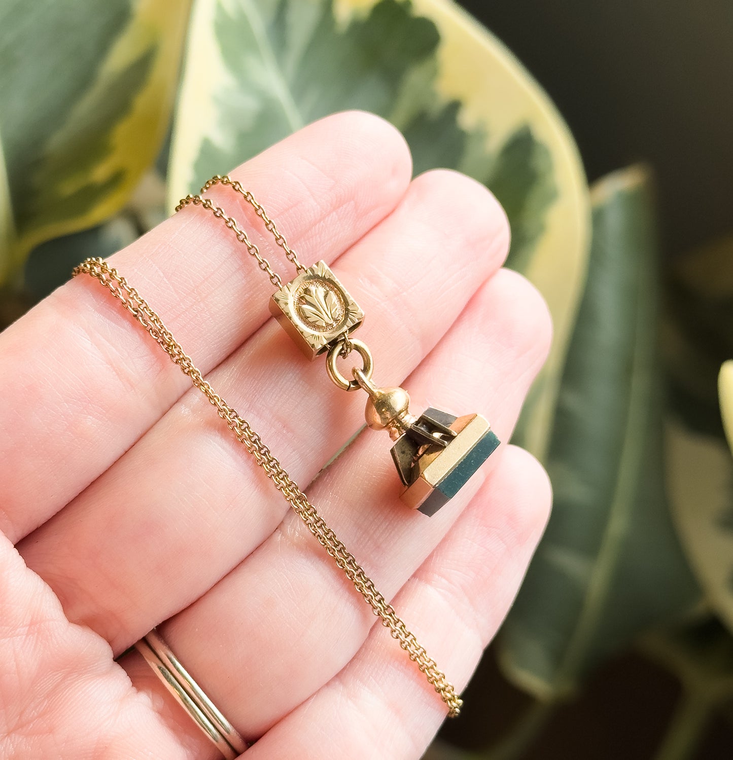 Assemblage Antique Fob and Slider Charm Necklace