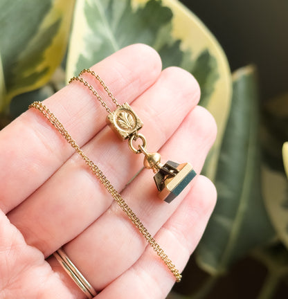 Assemblage Antique Fob and Slider Charm Necklace