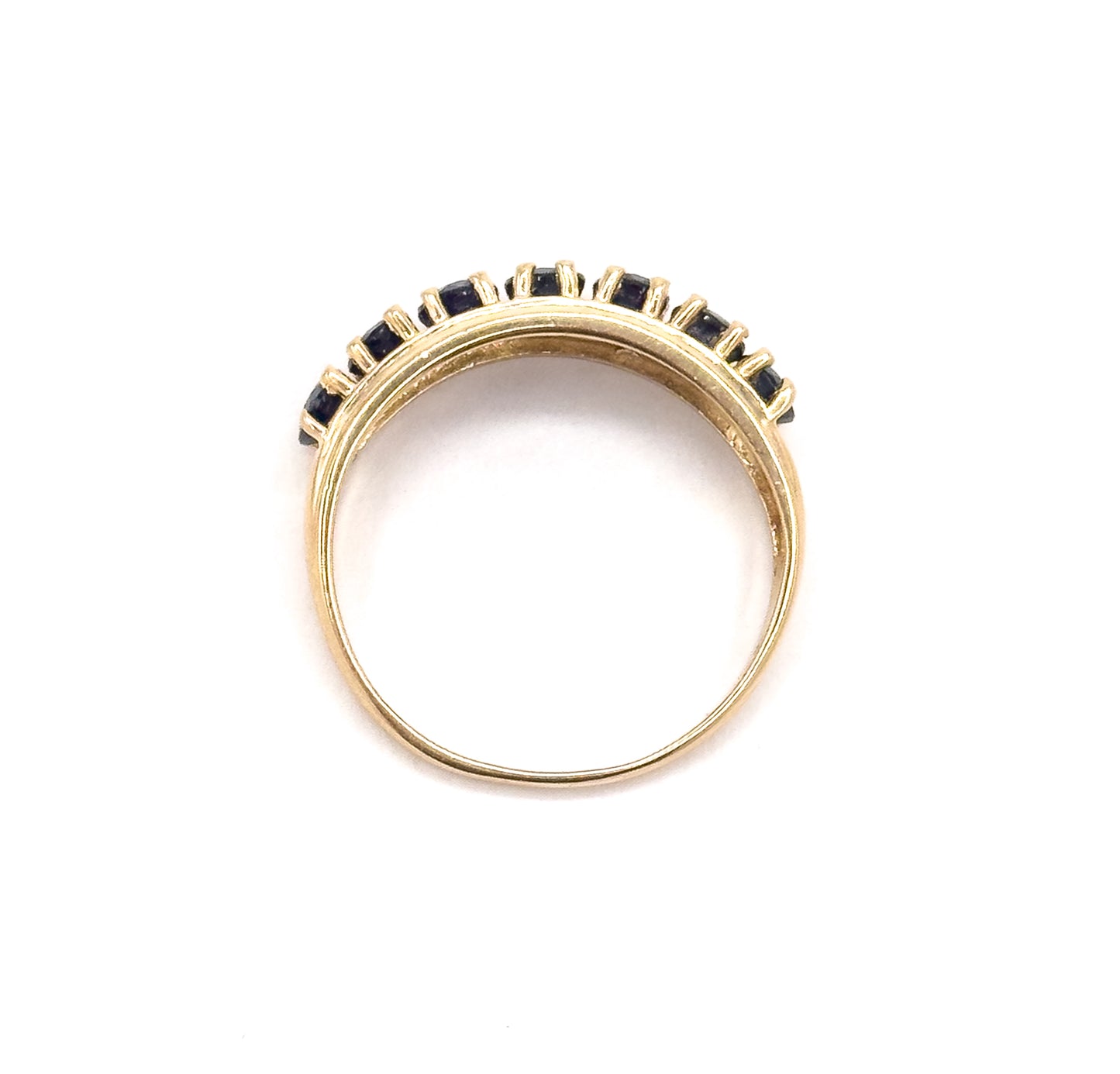 Vintage Oval Sapphire Ring in 10K Yellow Gold