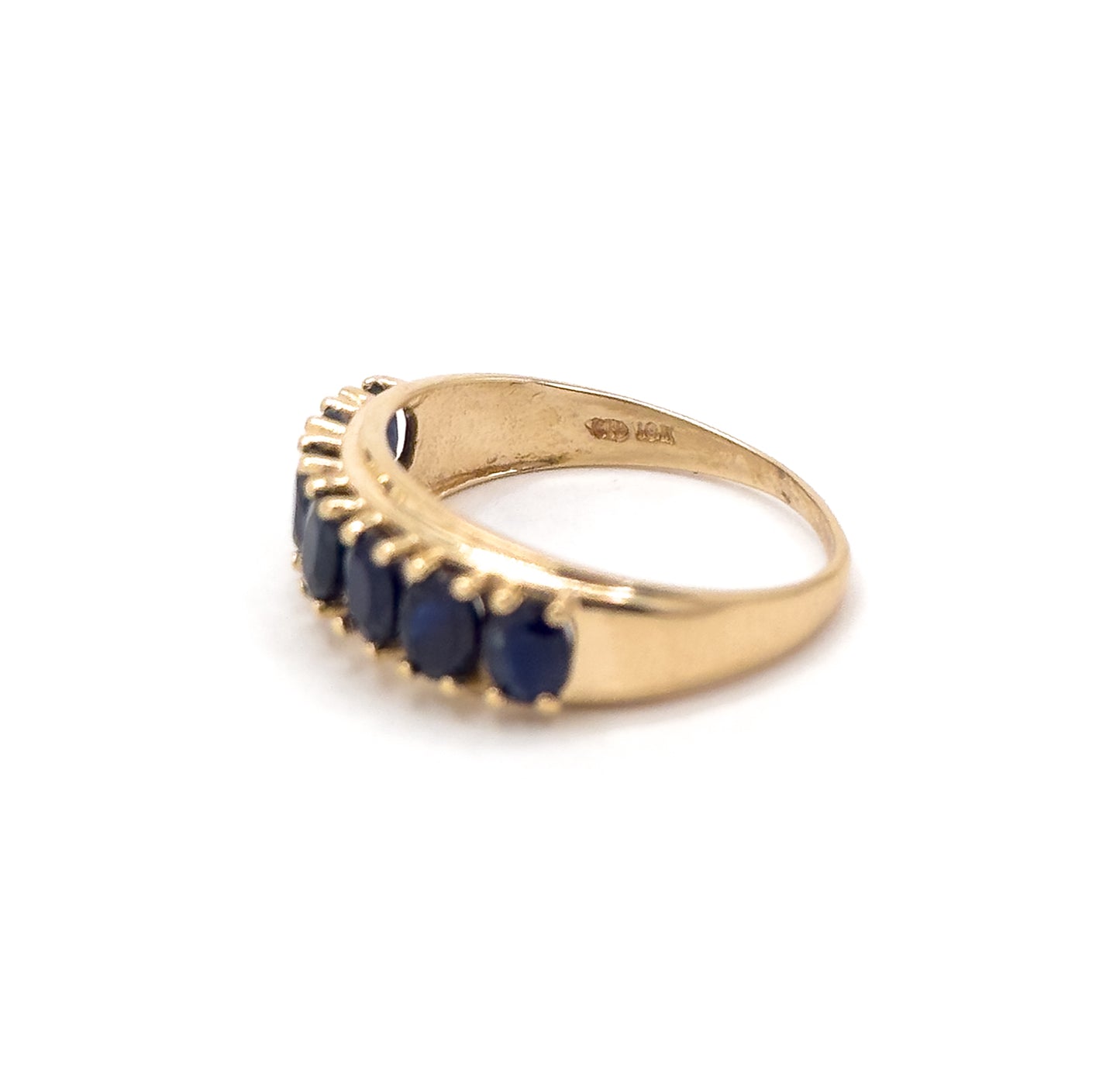 Vintage Oval Sapphire Ring in 10K Yellow Gold