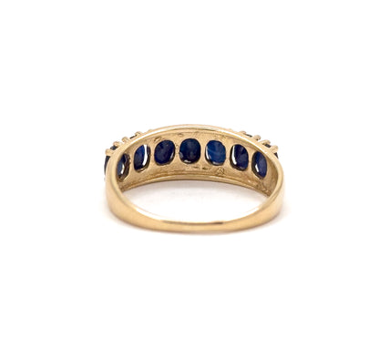 Vintage Oval Sapphire Ring in 10K Yellow Gold