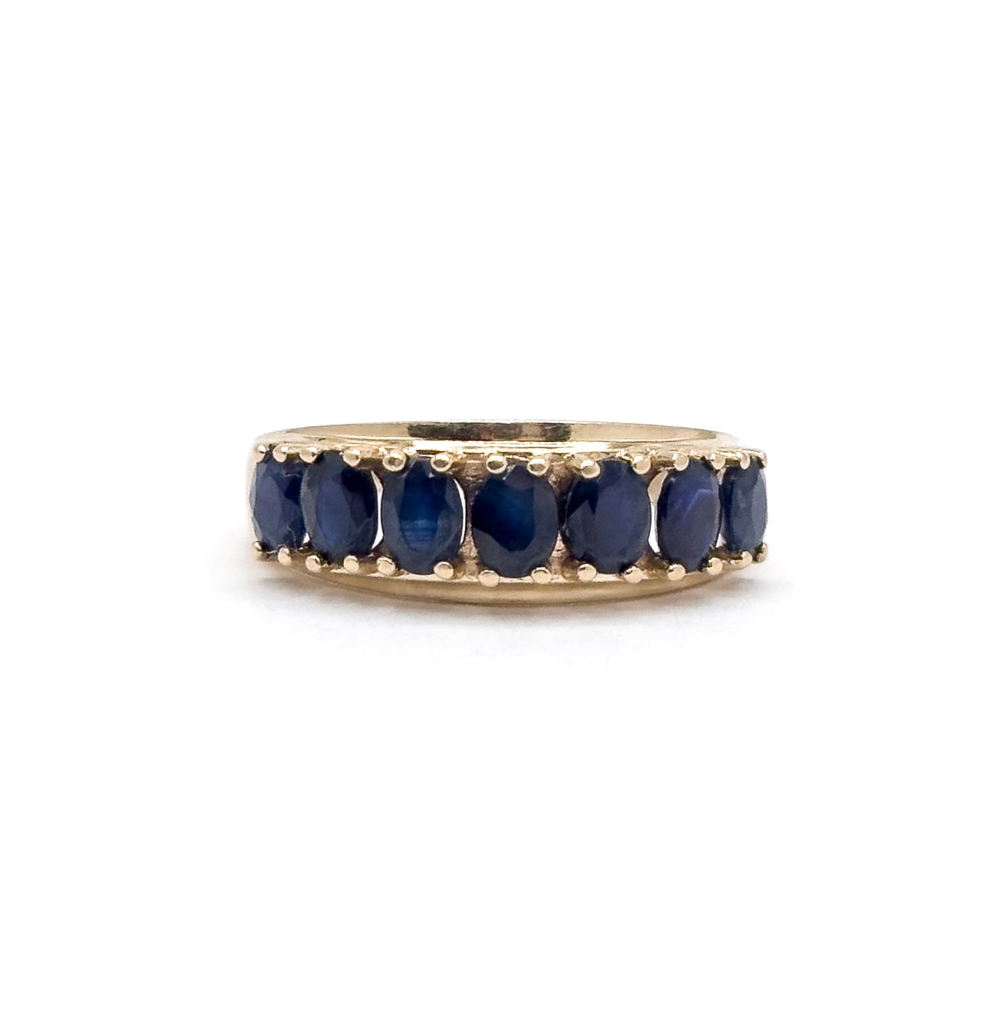 Vintage Oval Sapphire Ring in 10K Yellow Gold