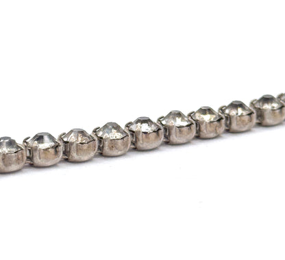 Antique Hand Cut Paste Stone Bracelet in Silver