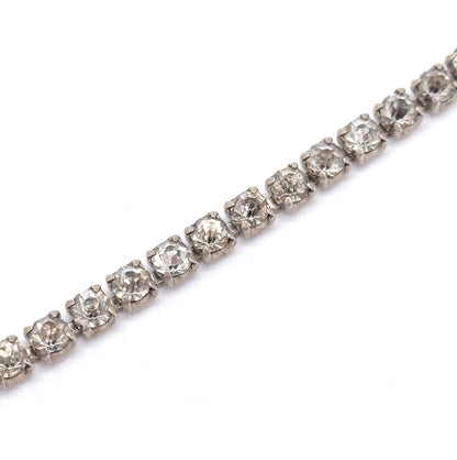 Antique Hand Cut Paste Stone Bracelet in Silver