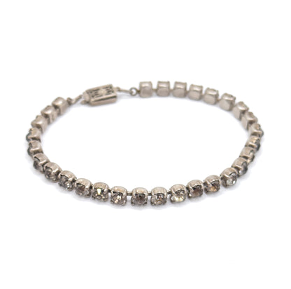 Antique Hand Cut Paste Stone Bracelet in Silver