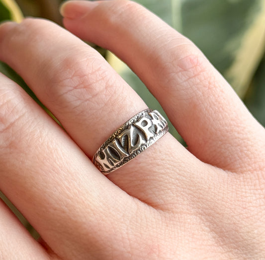 Vintage Mizpah Ring in Silver