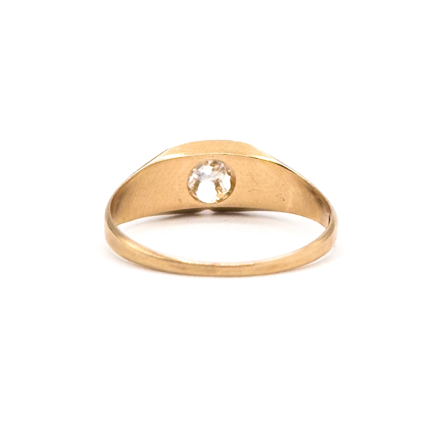 Vintage Buttercup Set Diamond Ring in 14K Gold