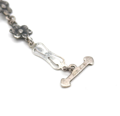 Vintage Blue Glass Cabochon Bracelet & Ring Set in Silver