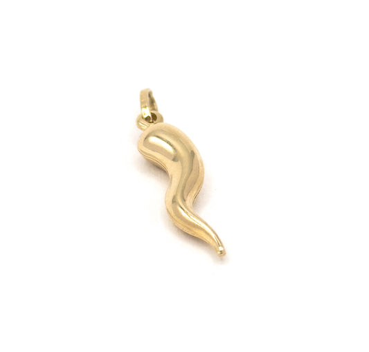 Vintage Italian 14K Puffy Cornicello Charm