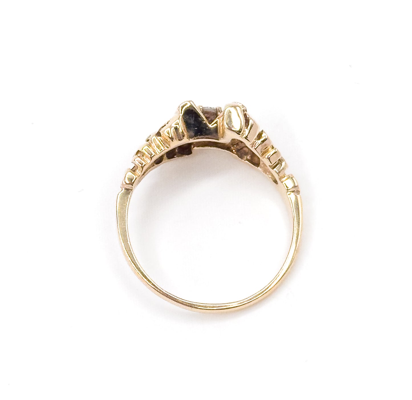 Vintage Diamond Nugget Ring in 14K Gold