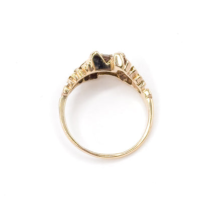 Vintage Diamond Nugget Ring in 14K Gold