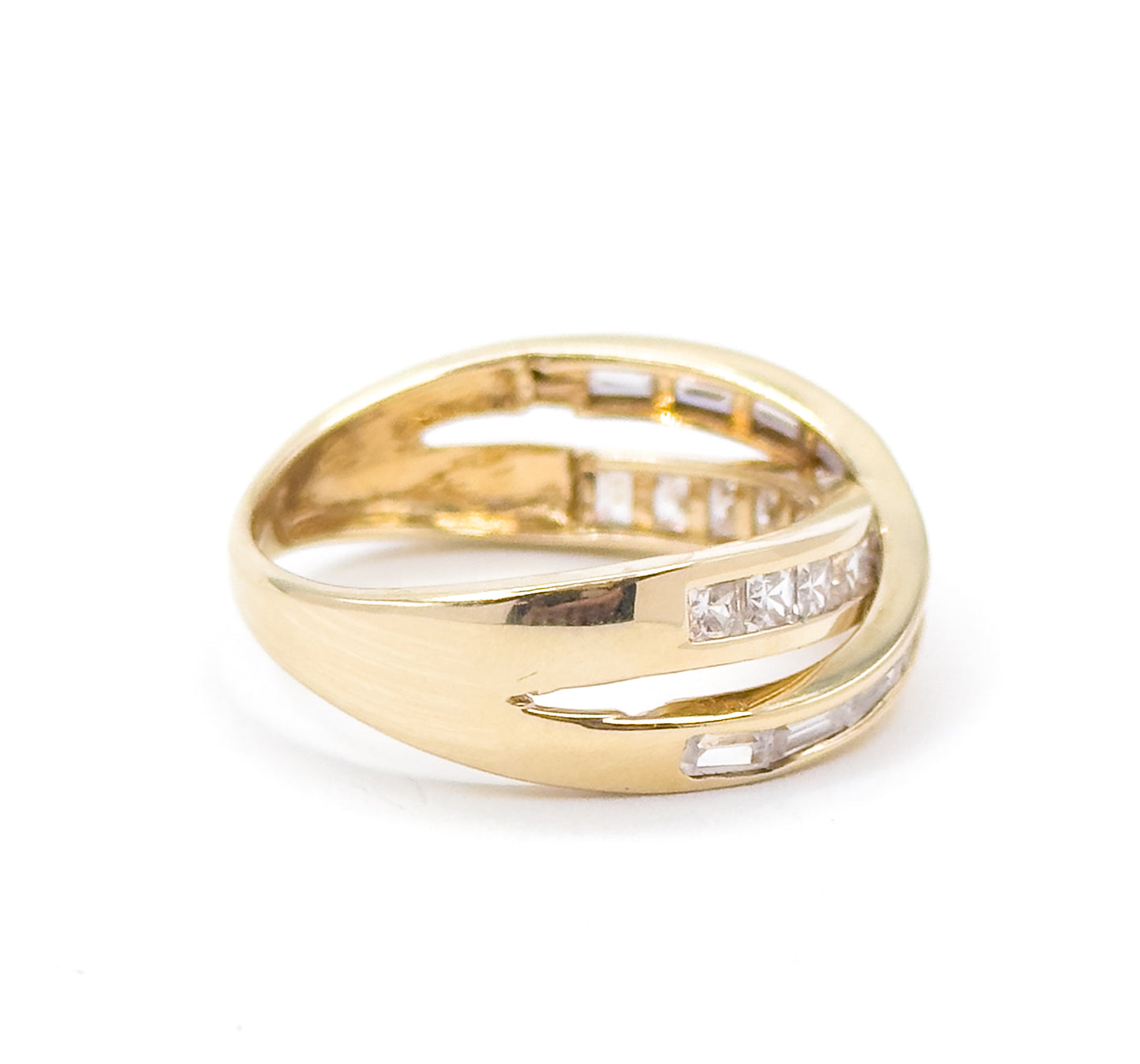 Vintage 90s - Early 2000s X Crossover Ring in Gold