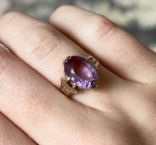 Victorian Amethyst Ring in 10K Gold