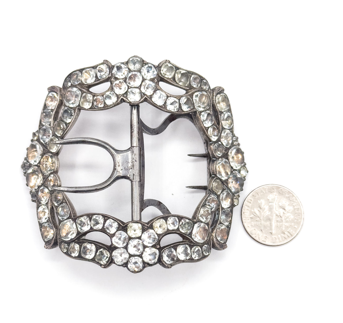 Georgian Paste Glass Buckle in Silver