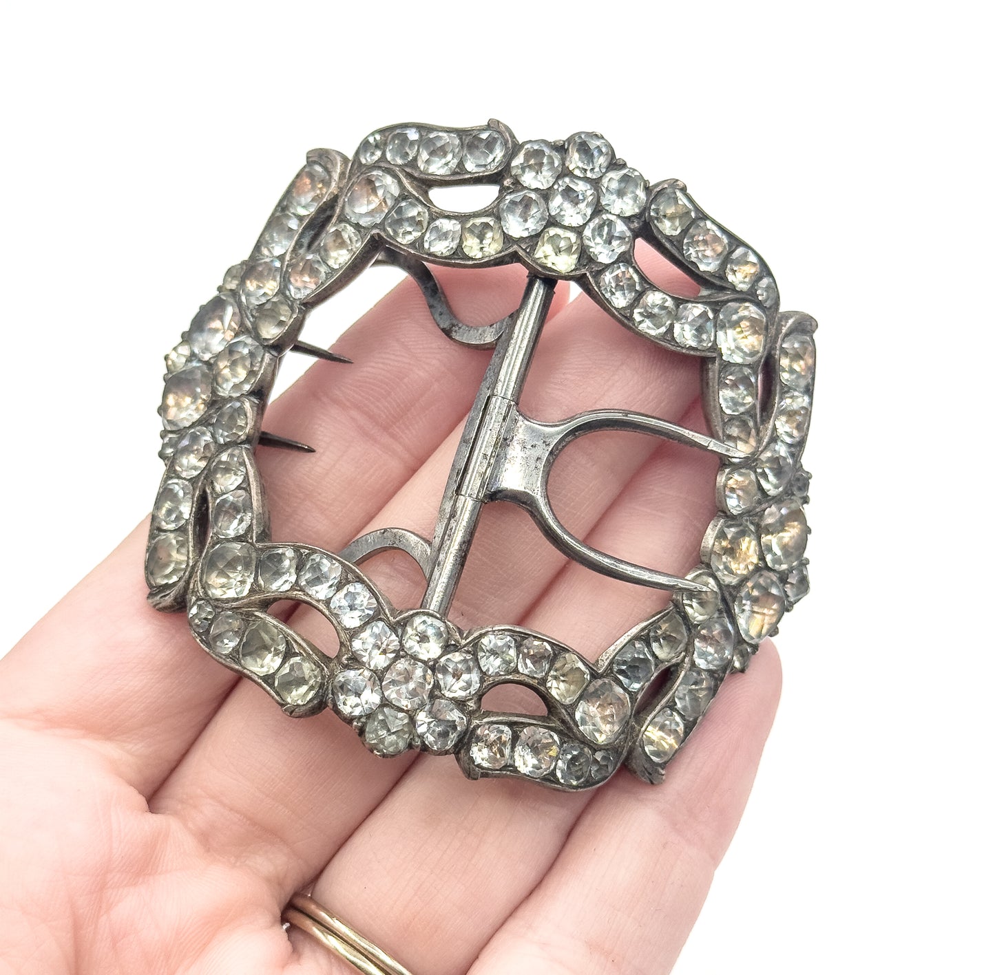 Georgian Paste Glass Buckle in Silver