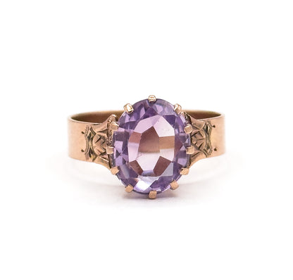 Victorian Amethyst Ring in 10K Rose Gold