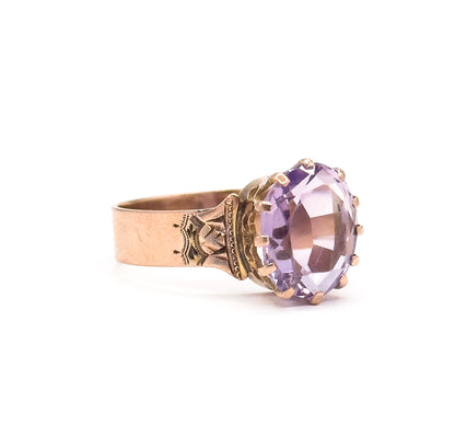 Victorian Amethyst Ring in 10K Rose Gold