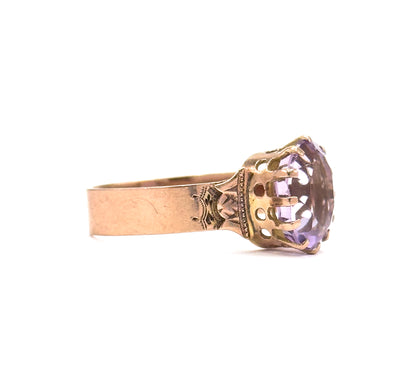 Victorian Amethyst Ring in 10K Rose Gold