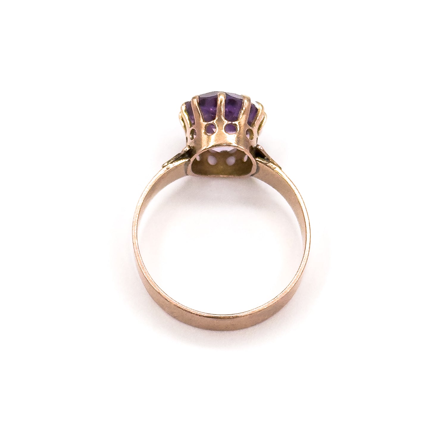 Victorian Amethyst Ring in 10K Rose Gold