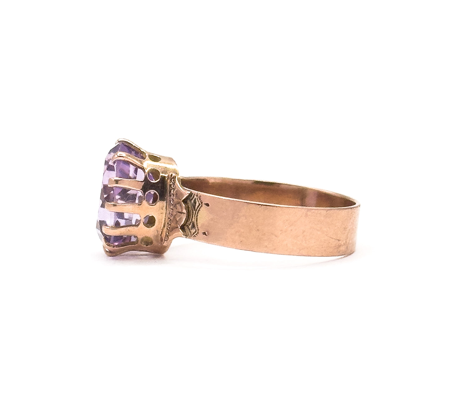 Victorian Amethyst Ring in 10K Rose Gold