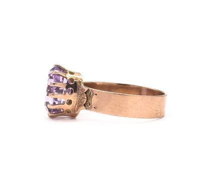 Victorian Amethyst Ring in 10K Rose Gold