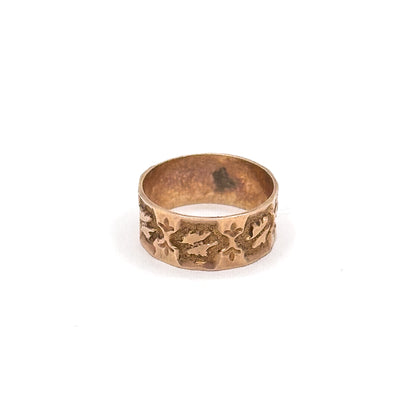 Victorian Wide Band Childs Ring in 10K Rose Gold