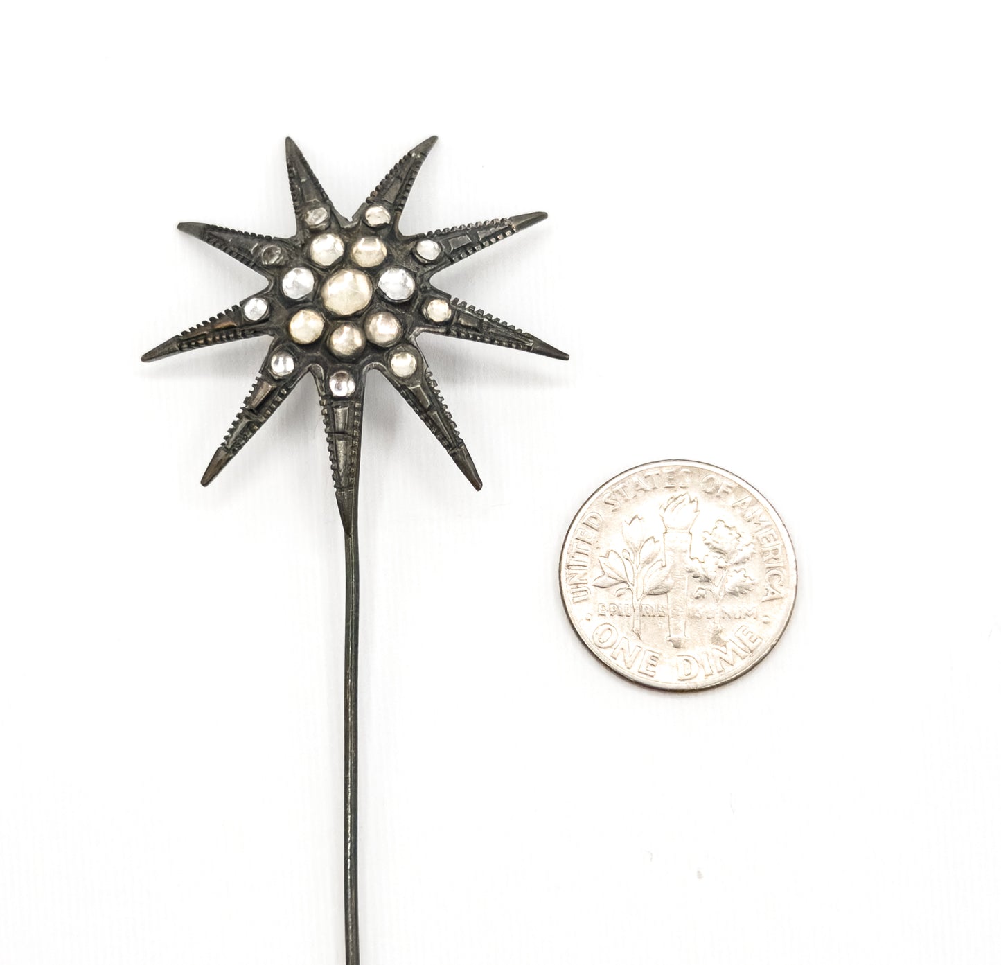 Victorian Paste Star Findings / Stickpins in Mixed Metals - AS IS
