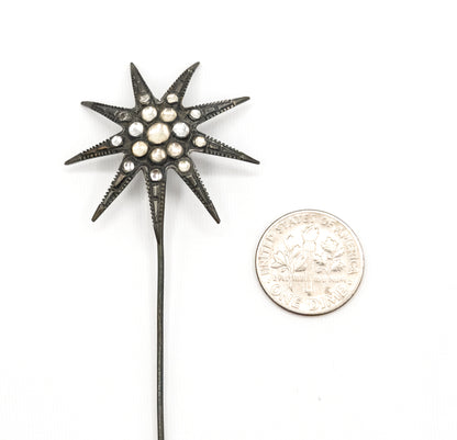 Victorian Paste Star Findings / Stickpins in Mixed Metals - AS IS