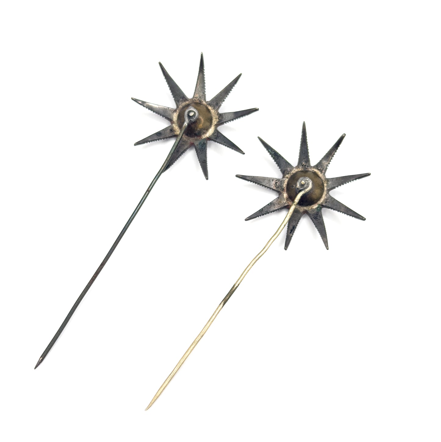 Victorian Paste Star Findings / Stickpins in Mixed Metals - AS IS
